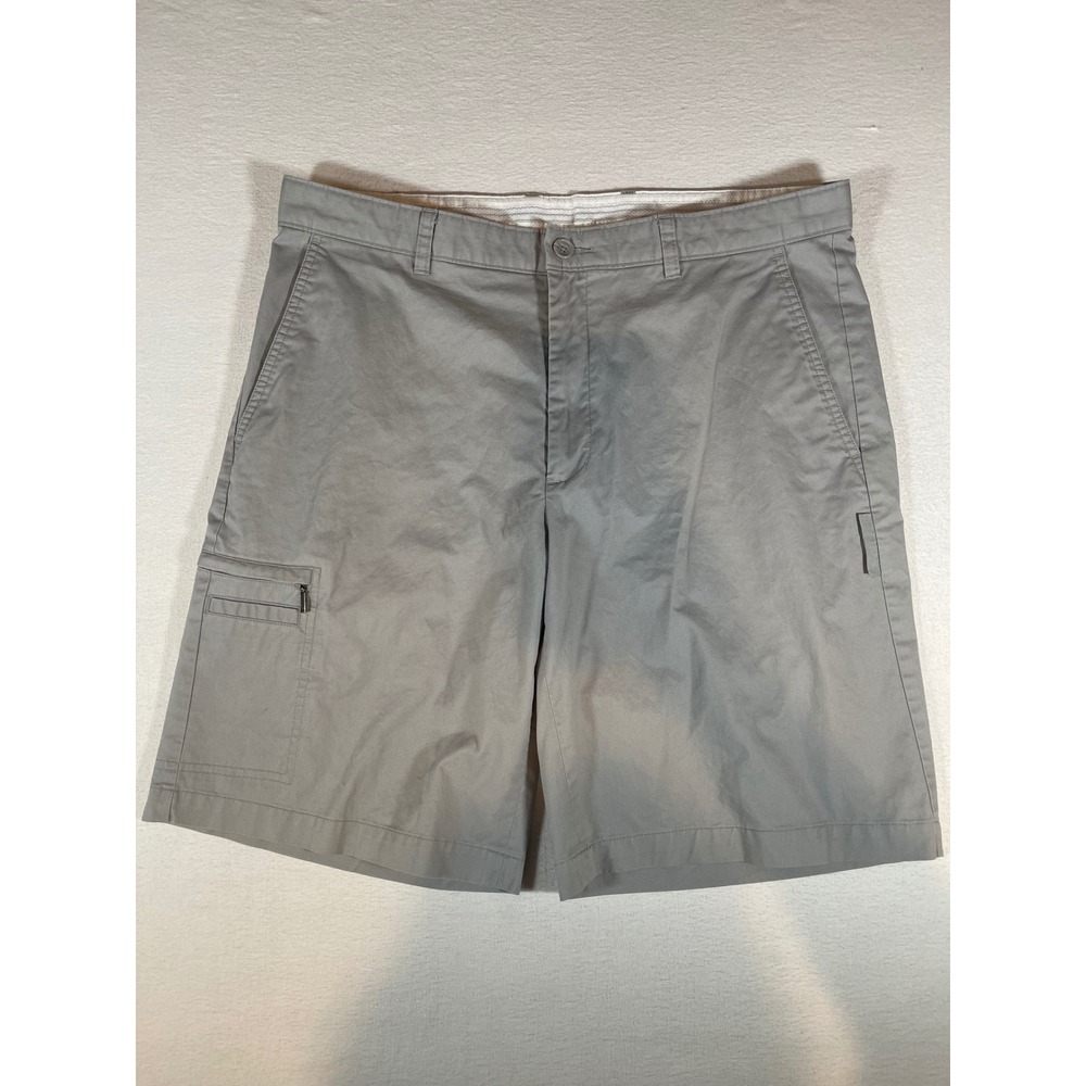 Greg Norman Tasso Elba Five Iron Mens Gray Cargo Shorts Size 36 Flat Front Golf